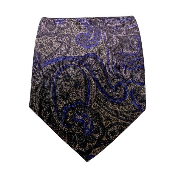 Ermenegildo Zegna Other - Ermenegildo Zegna Silk Tie Blue Paisley Italy Classic 3.5" Luxury Necktie